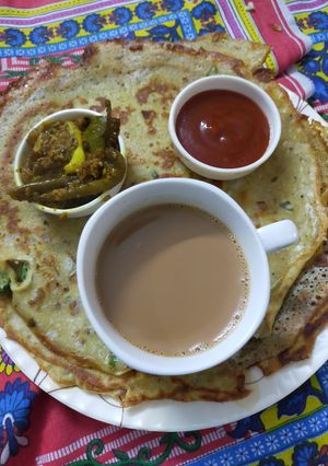 A picture of Egg paratha with out making dough.
