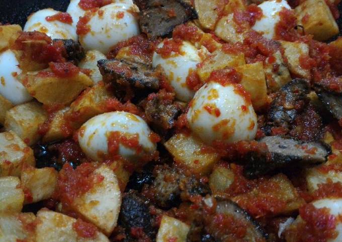 Resep Balado ati ampela kentang dan telur puyuh oleh Dapur ...