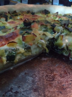 Una foto de Tarta de puerros (con masa vegana)
