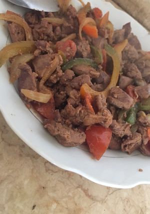 صورة لوصفة كبدة الدجاج (المعلاق)
