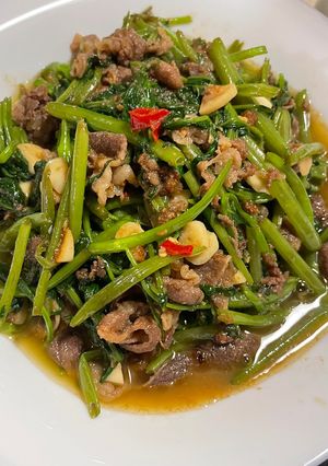 空心菜沙茶牛肉 的食譜成品照片