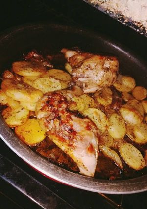 صورة لوصفة صينية بطاطا بالدجاج