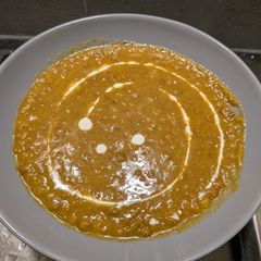 A picture of Pumpkin & Lentils Curry.