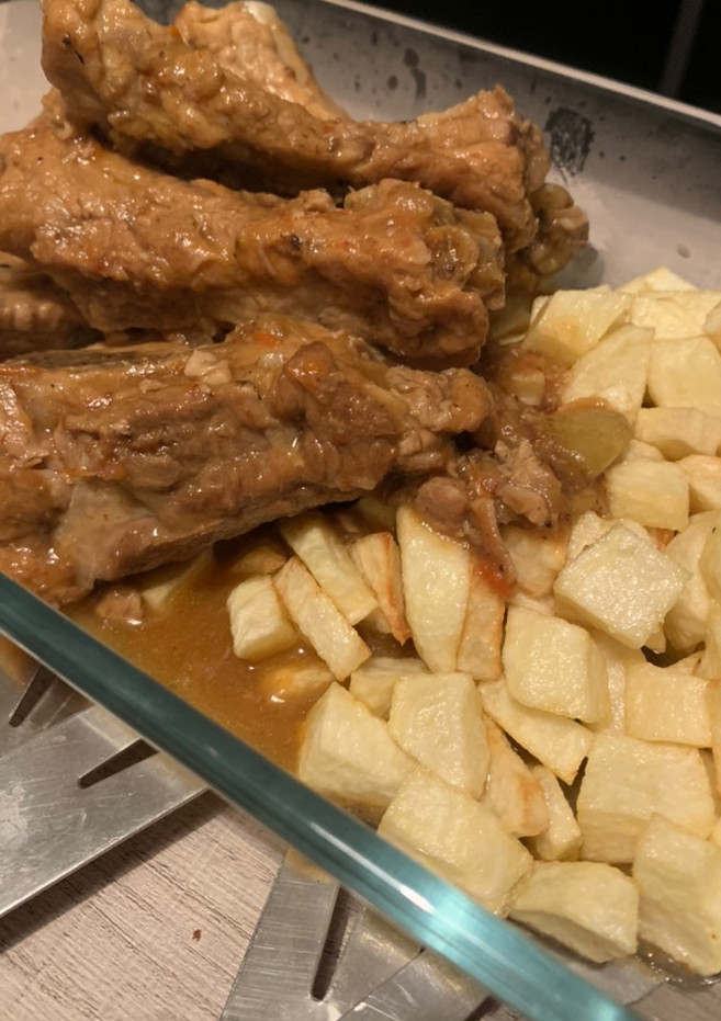 Una foto de Costillas asadas en olla express