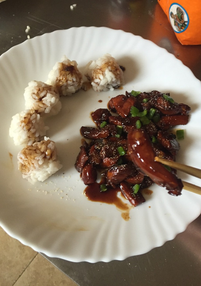 Una foto de Pollo teriyaki con arroz (fácil)