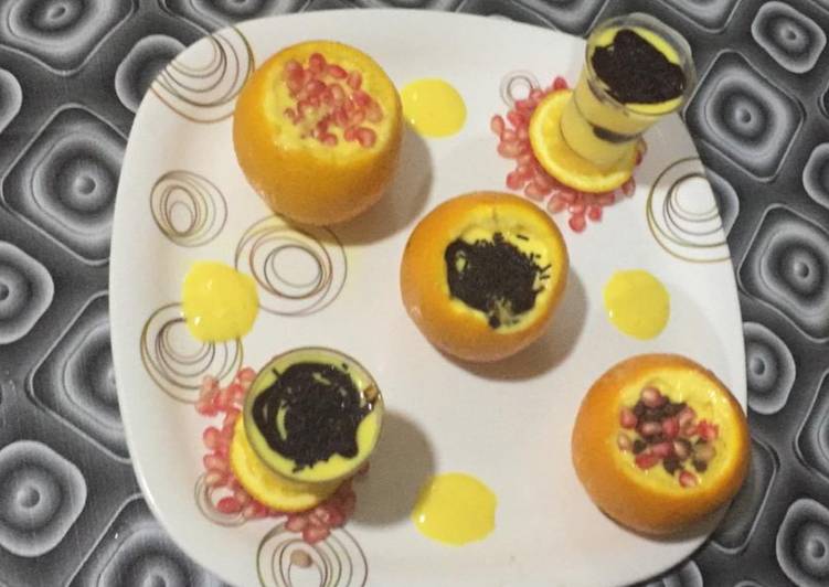 Steps to Prepare Homemade Orange sown dessert