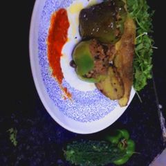 A picture of Stuffed kheema karela.