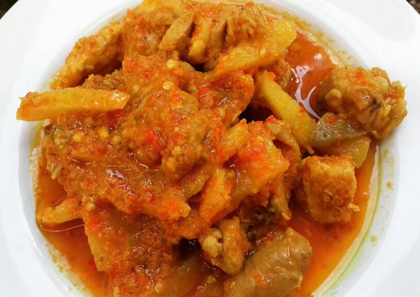 Daging babi asam manis super pedas
