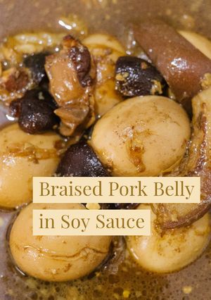 Foto resep Babi Hong / Braised Pork Belly in Soy Sauce / Tau Yew Bak
