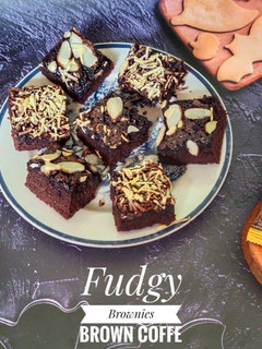 Foto resep Fudgy Brownies Brown Coffee
