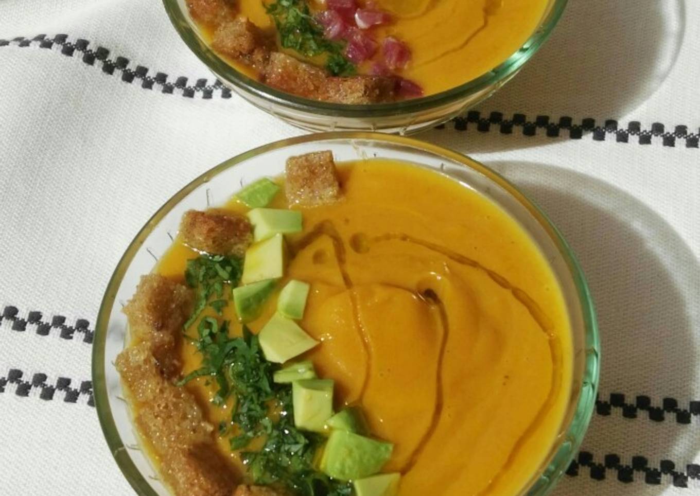 Crema de calabaza y zanahoria