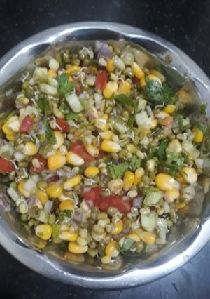 A picture of Corn sprouts chaat.