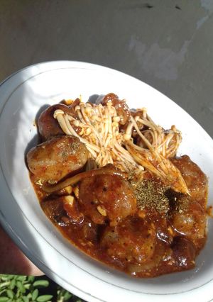 Foto resep Meat ball with mushroom