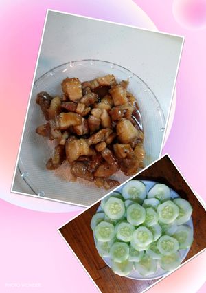 Hình của món Thịt kho mắm ruốc.