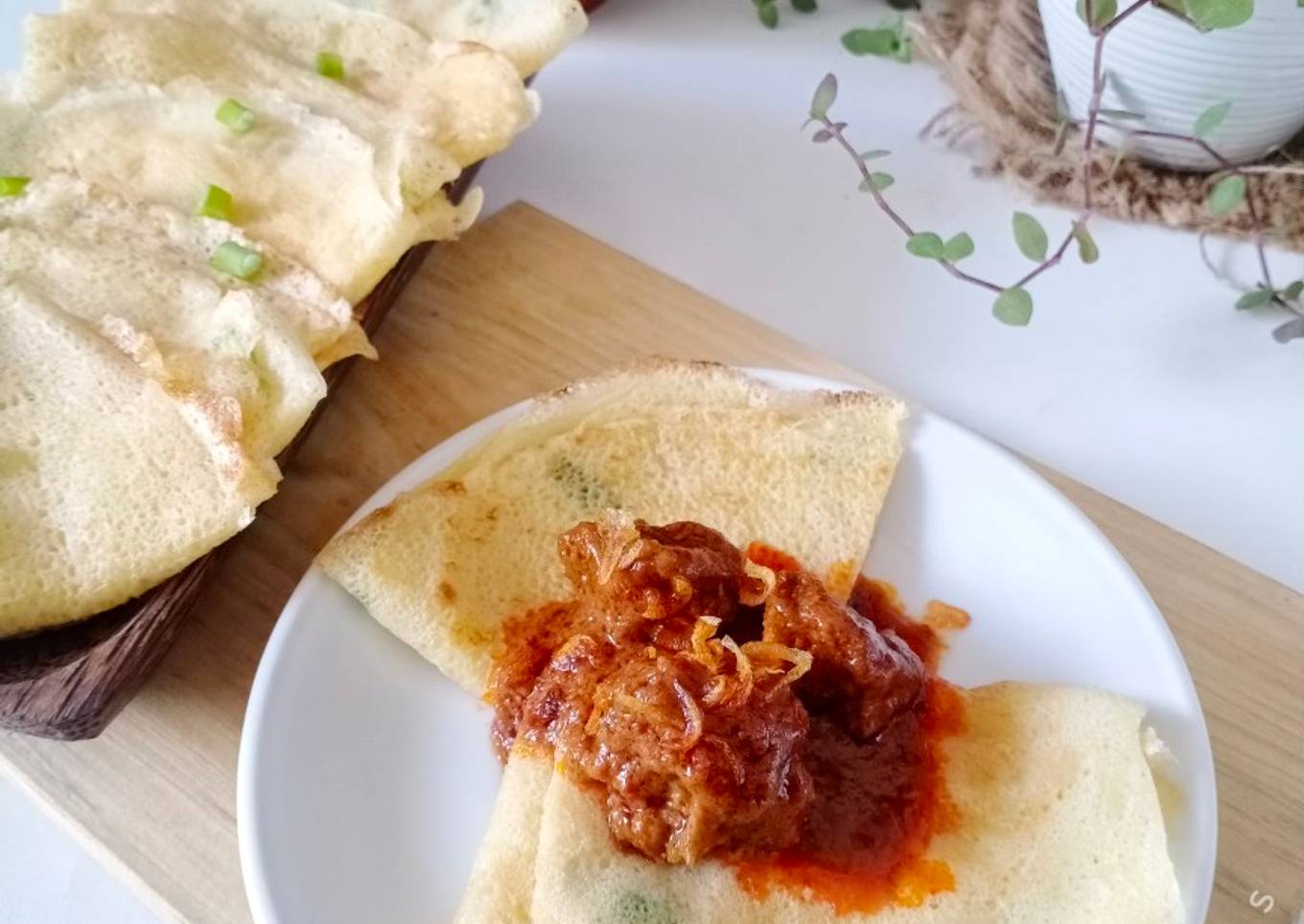 Lempeng daging kare / rendang