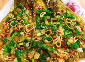 Hình của món Cà tím nướng mỡ hành  Bằng lò nướng.