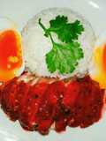 ข้าวไก่แดงไข่ต้มลาวา