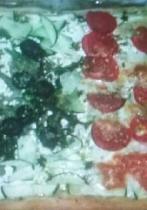 Cukkinis paradicsomos pite recept fotója