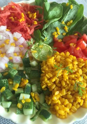 A picture of Moong dal salad.