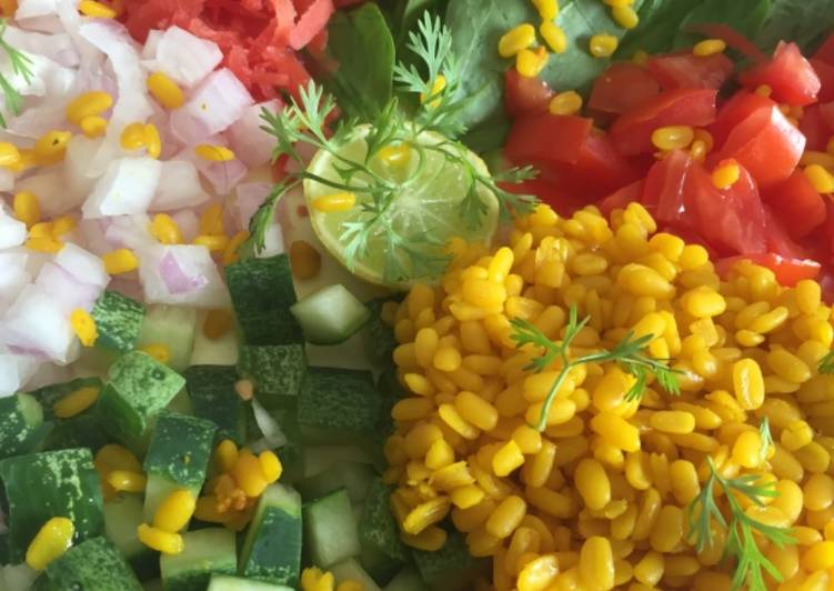 Dhuli moong dal salad