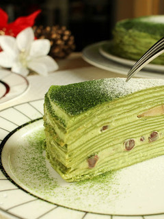 抹茶千層蛋糕|Matcha Mille Crêpe Cake 的食譜成品照片