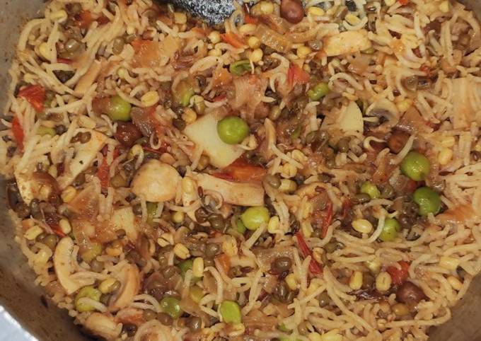 Mixed Sprouts Healthy Pulao