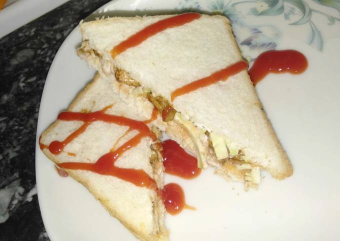 Chicken tikka sandwich #cookpad ramadan