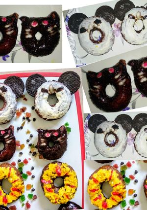 पांडा ब्लॅक कॅट डोनट (donut recipe in marathi) रेसिपी चे मुख्य फोटो 