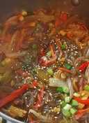 Veggie rich Sour & Spicy beef glass noodle soup 蔬菜版牛肉酸辣汤