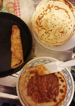 Una foto de Panqueques de dulce de leche