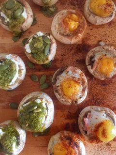 Una foto de Champiñones rellenos