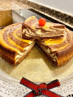 Una foto de Tarta con queso mascarpone, ricotta y chocolate