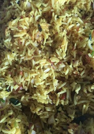 A picture of Lemon rice#summerchallenge2.