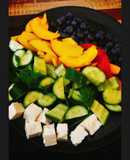Γλυκόξινη σαλάτα με απλό φρουτένιο dressing χωρίς λάδι ✨δροσιστική✨