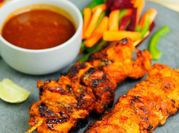 A picture of chicken tikka kebab