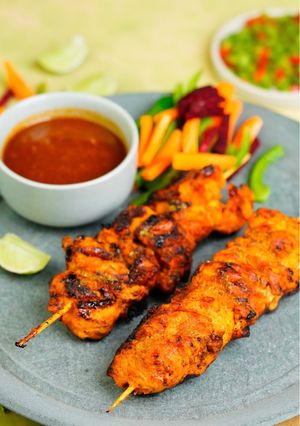 A picture of No Fuss Chicken Tikka Kebab.