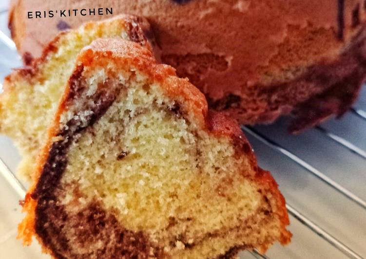 makanan Bolu Jadul a.k.a Marmer Cake takaran sendok yang Lezat