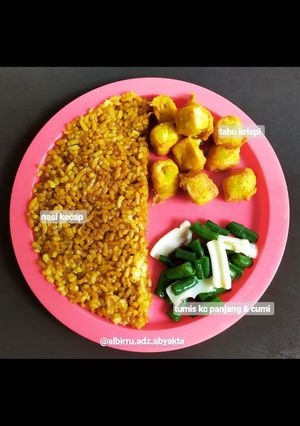Foto resep MPASI 22MO BIRRU: NASI KECAP, TUMIS KACANG & TAHU KRISPI