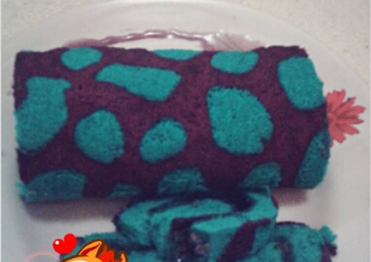 Bolu gulung kukus bluberry keju