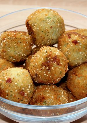 Baconös rizsgolyó recept fotója
