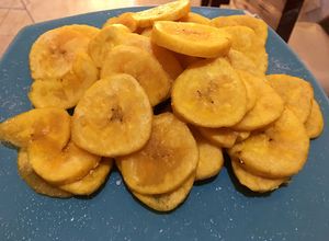 Una foto de Tajadas de plátano verde
