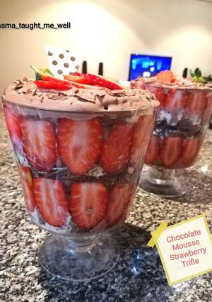 A picture of Chocolate Mousse Strawberry Trifle.