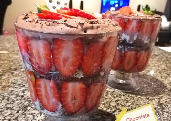 Chocolate Mousse Strawberry Trifle