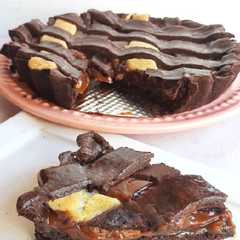 Una foto de PASTA FROLA OINK! De chocolate y dulce de leche!