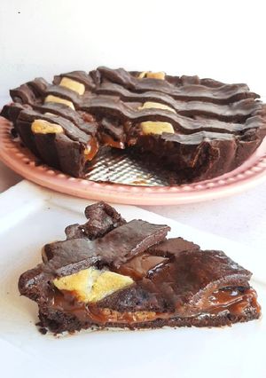 Una foto de PASTA FROLA OINK! De chocolate y dulce de leche!