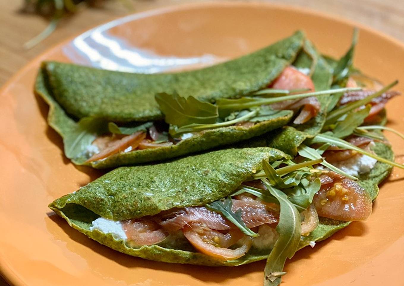 Crepes de espinacas - súper fáciles y sanos