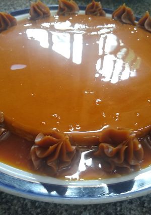 Una foto de Flan de dulce de leche
