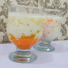 Orange sago dessert A picture of Orange sago dessert.