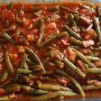 Judías verdes con tomate y bacon😋