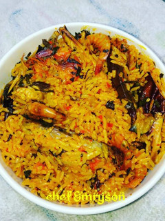 A picture of Palm oil rice.